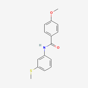 molecular formula C15H15NO2S B5066609 4-methoxy-N-[3-(methylthio)phenyl]benzamide 