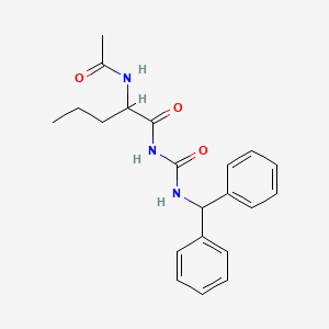 molecular formula C21H25N3O3 B5066631 N~2~-acetyl-N~1~-{[(diphenylmethyl)amino]carbonyl}norvalinamide 