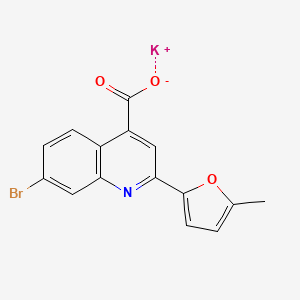 molecular formula C15H9BrKNO3 B5066641 potassium 7-bromo-2-(5-methyl-2-furyl)-4-quinolinecarboxylate 
