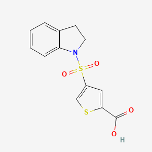 molecular formula C13H11NO4S2 B5066682 4-(2,3-dihydro-1H-indol-1-ylsulfonyl)-2-thiophenecarboxylic acid 