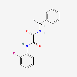 molecular formula C16H15FN2O2 B5066695 N-(2-fluorophenyl)-N'-(1-phenylethyl)ethanediamide 
