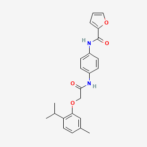 molecular formula C23H24N2O4 B5066701 N-(4-{[2-(2-isopropyl-5-methylphenoxy)acetyl]amino}phenyl)-2-furamide 
