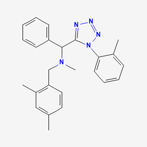 molecular formula C25H27N5 B5066705 (2,4-dimethylbenzyl)methyl[[1-(2-methylphenyl)-1H-tetrazol-5-yl](phenyl)methyl]amine 