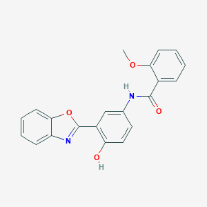 molecular formula C21H16N2O4 B506671 N-[3-(1,3-benzoxazol-2-yl)-4-hydroxyphenyl]-2-methoxybenzamide 