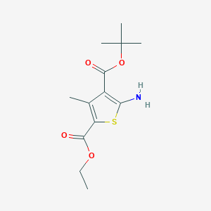 molecular formula C13H19NO4S B506672 4-Tert-butyl 2-ethyl 5-amino-3-methylthiophene-2,4-dicarboxylate CAS No. 438616-27-4