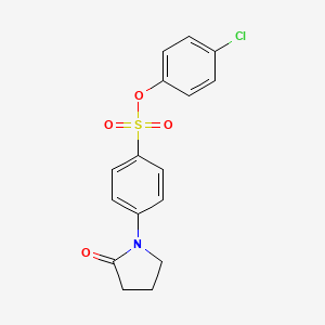 molecular formula C16H14ClNO4S B5066725 4-chlorophenyl 4-(2-oxo-1-pyrrolidinyl)benzenesulfonate CAS No. 332025-00-0