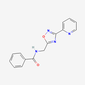 N-{[3-(2-pyridinyl)-1,2,4-oxadiazol-5-yl]methyl}benzamide
