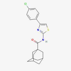 molecular formula C20H21ClN2OS B5066754 N-[4-(4-chlorophenyl)-1,3-thiazol-2-yl]-1-adamantanecarboxamide 