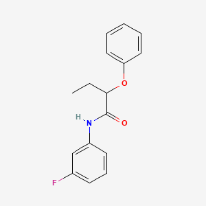 molecular formula C16H16FNO2 B5066763 N-(3-fluorophenyl)-2-phenoxybutanamide 