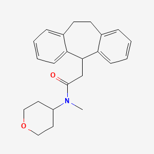 molecular formula C23H27NO2 B5066773 2-(10,11-dihydro-5H-dibenzo[a,d][7]annulen-5-yl)-N-methyl-N-(tetrahydro-2H-pyran-4-yl)acetamide 