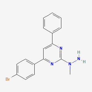 molecular formula C17H15BrN4 B5066806 4-(4-bromophenyl)-2-(1-methylhydrazino)-6-phenylpyrimidine 