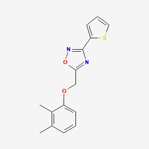 molecular formula C15H14N2O2S B5066880 5-[(2,3-dimethylphenoxy)methyl]-3-(2-thienyl)-1,2,4-oxadiazole 