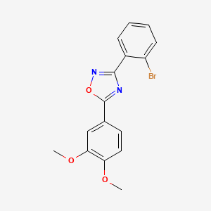 molecular formula C16H13BrN2O3 B5066887 3-(2-bromophenyl)-5-(3,4-dimethoxyphenyl)-1,2,4-oxadiazole 