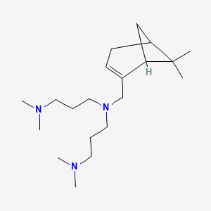 molecular formula C20H39N3 B5066903 N-[3-(dimethylamino)propyl]-N-[(6,6-dimethylbicyclo[3.1.1]hept-2-en-2-yl)methyl]-N',N'-dimethyl-1,3-propanediamine 