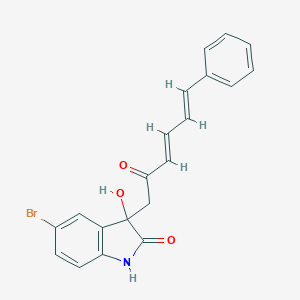 molecular formula C20H16BrNO3 B506692 5-bromo-3-hydroxy-3-(2-oxo-6-phenyl-3,5-hexadienyl)-1,3-dihydro-2H-indol-2-one CAS No. 362506-69-2