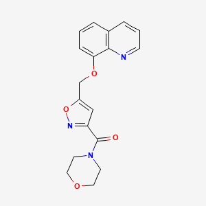 molecular formula C18H17N3O4 B5066923 8-{[3-(4-morpholinylcarbonyl)-5-isoxazolyl]methoxy}quinoline 