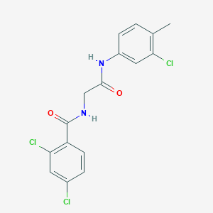 molecular formula C16H13Cl3N2O2 B5066945 2,4-dichloro-N-{2-[(3-chloro-4-methylphenyl)amino]-2-oxoethyl}benzamide 