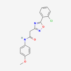 molecular formula C17H14ClN3O3 B5066957 2-[5-(2-chlorophenyl)-1,2,4-oxadiazol-3-yl]-N-(4-methoxyphenyl)acetamide 