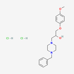 molecular formula C21H30Cl2N2O3 B5066980 1-(4-benzyl-1-piperazinyl)-3-(4-methoxyphenoxy)-2-propanol dihydrochloride 