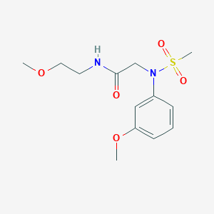 molecular formula C13H20N2O5S B5066985 N~1~-(2-methoxyethyl)-N~2~-(3-methoxyphenyl)-N~2~-(methylsulfonyl)glycinamide 