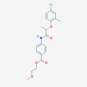 2-methoxyethyl 4-{[2-(4-chloro-2-methylphenoxy)propanoyl]amino}benzoate