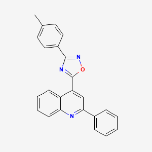 molecular formula C24H17N3O B5067000 4-[3-(4-methylphenyl)-1,2,4-oxadiazol-5-yl]-2-phenylquinoline 