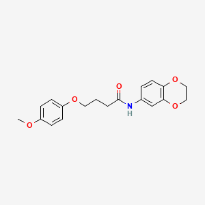molecular formula C19H21NO5 B5067008 N-(2,3-dihydro-1,4-benzodioxin-6-yl)-4-(4-methoxyphenoxy)butanamide 