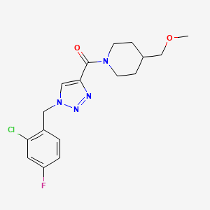 molecular formula C17H20ClFN4O2 B5067010 1-{[1-(2-chloro-4-fluorobenzyl)-1H-1,2,3-triazol-4-yl]carbonyl}-4-(methoxymethyl)piperidine 