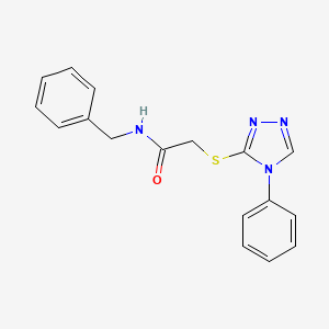molecular formula C17H16N4OS B5067038 N-benzyl-2-[(4-phenyl-4H-1,2,4-triazol-3-yl)thio]acetamide 