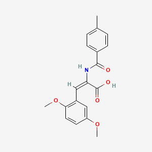 molecular formula C19H19NO5 B5067050 3-(2,5-dimethoxyphenyl)-2-[(4-methylbenzoyl)amino]acrylic acid 