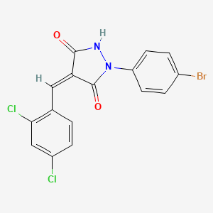 molecular formula C16H9BrCl2N2O2 B5067057 1-(4-bromophenyl)-4-(2,4-dichlorobenzylidene)-3,5-pyrazolidinedione 
