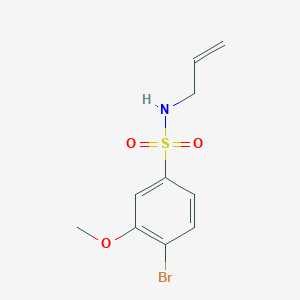 molecular formula C10H12BrNO3S B5067062 N-allyl-4-bromo-3-methoxybenzenesulfonamide 