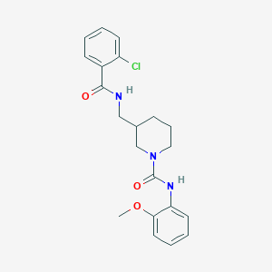 molecular formula C21H24ClN3O3 B5067069 3-{[(2-chlorobenzoyl)amino]methyl}-N-(2-methoxyphenyl)-1-piperidinecarboxamide 