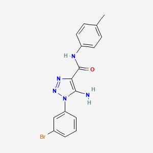 molecular formula C16H14BrN5O B5067076 5-amino-1-(3-bromophenyl)-N-(4-methylphenyl)-1H-1,2,3-triazole-4-carboxamide 