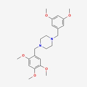 molecular formula C23H32N2O5 B5067100 1-(3,5-dimethoxybenzyl)-4-(2,4,5-trimethoxybenzyl)piperazine 