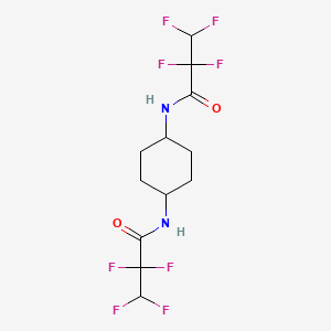 molecular formula C12H14F8N2O2 B5067109 N,N'-1,4-cyclohexanediylbis(2,2,3,3-tetrafluoropropanamide) 