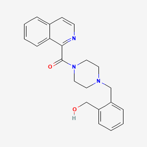 molecular formula C22H23N3O2 B5067121 (2-{[4-(1-isoquinolinylcarbonyl)-1-piperazinyl]methyl}phenyl)methanol trifluoroacetate (salt) 