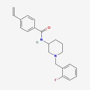 molecular formula C21H23FN2O B5067156 N-[1-(2-fluorobenzyl)-3-piperidinyl]-4-vinylbenzamide 