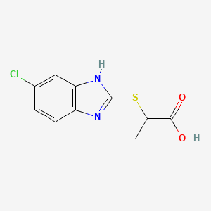 2-[(5-chloro-1H-benzimidazol-2-yl)thio]propanoic acid