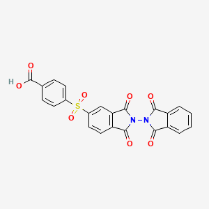 molecular formula C23H12N2O8S B5067232 4-[(1,1',3,3'-tetraoxo-1,1',3,3'-tetrahydro-2,2'-biisoindol-5-yl)sulfonyl]benzoic acid 