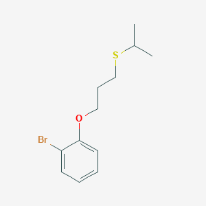 molecular formula C12H17BrOS B5067245 1-bromo-2-[3-(isopropylthio)propoxy]benzene 