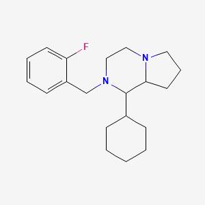 molecular formula C20H29FN2 B5067249 1-cyclohexyl-2-(2-fluorobenzyl)octahydropyrrolo[1,2-a]pyrazine 