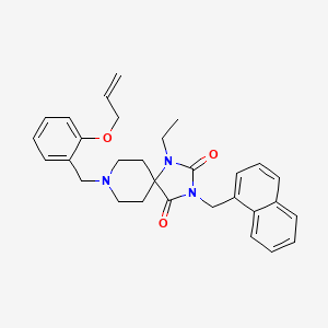 molecular formula C30H33N3O3 B5067252 8-[2-(allyloxy)benzyl]-1-ethyl-3-(1-naphthylmethyl)-1,3,8-triazaspiro[4.5]decane-2,4-dione 