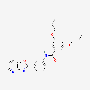N-(3-[1,3]oxazolo[4,5-b]pyridin-2-ylphenyl)-3,5-dipropoxybenzamide