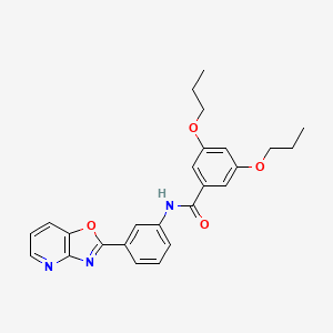 N-[3-([1,3]oxazolo[4,5-b]pyridin-2-yl)phenyl]-3,5-dipropoxybenzamide