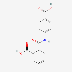 molecular formula C15H15NO5 B5067265 4-{[(6-carboxy-3-cyclohexen-1-yl)carbonyl]amino}benzoic acid 