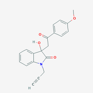 3-hydroxy-3-[2-(4-methoxyphenyl)-2-oxoethyl]-1-(2-propynyl)-1,3-dihydro-2H-indol-2-one