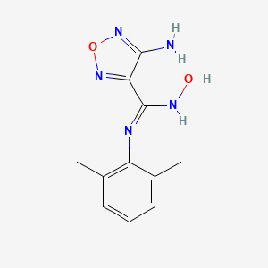 molecular formula C11H13N5O2 B5067284 4-amino-N-(2,6-dimethylphenyl)-N'-hydroxy-1,2,5-oxadiazole-3-carboximidamide 