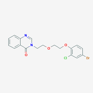 molecular formula C18H16BrClN2O3 B5067292 3-{2-[2-(4-bromo-2-chlorophenoxy)ethoxy]ethyl}-4(3H)-quinazolinone 