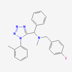 molecular formula C23H22FN5 B5067326 (4-fluorobenzyl)methyl[[1-(2-methylphenyl)-1H-tetrazol-5-yl](phenyl)methyl]amine 